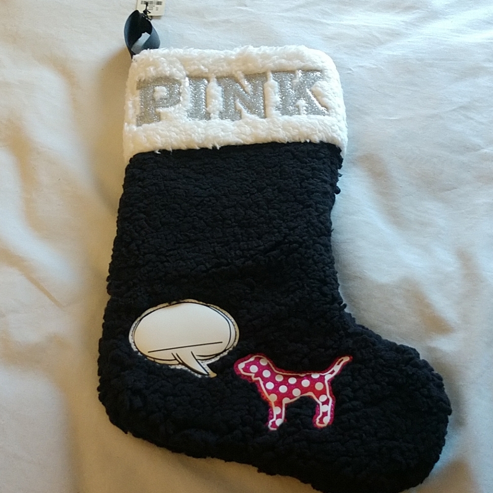 PINK holiday stocking